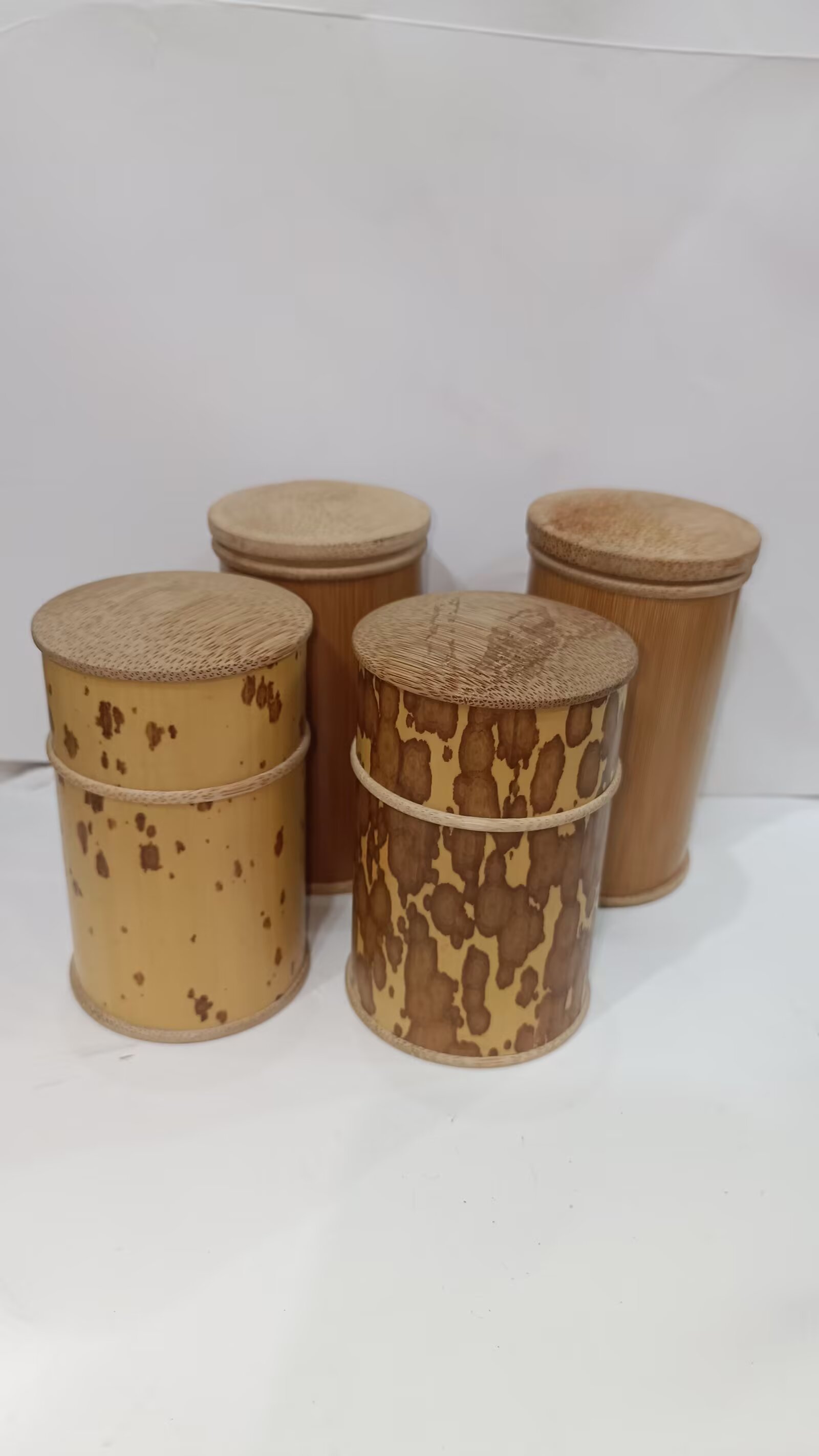 Stack of compostable bamboo fiber plates